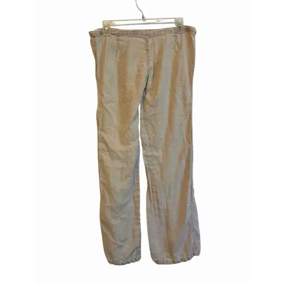Vintage Victorias Secret 100% Flax Linen‎ Pants Size 0 Natural Lagenlook Casual - Picture 3 of 10